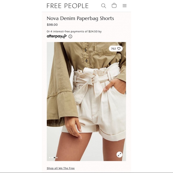 Free People High Waist Nova Denim Paperbag Shorts - Picture 11 of 12